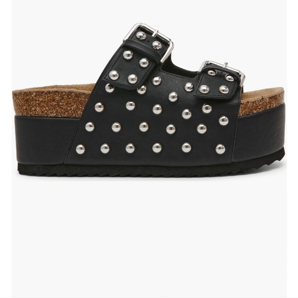 New! Steve Madden Women's Kali S Studded Footbed Chunky Platform Sandals - Picture 7 of 15